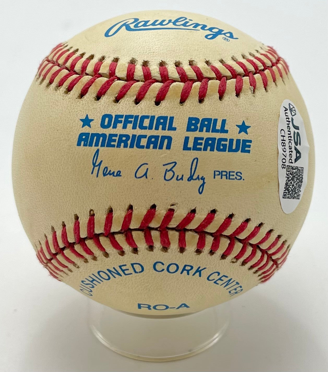 Bobby Doerr HOF Signed/Inscribed "HOF 86" OAL Baseball Boston Red Sox JSA 201154