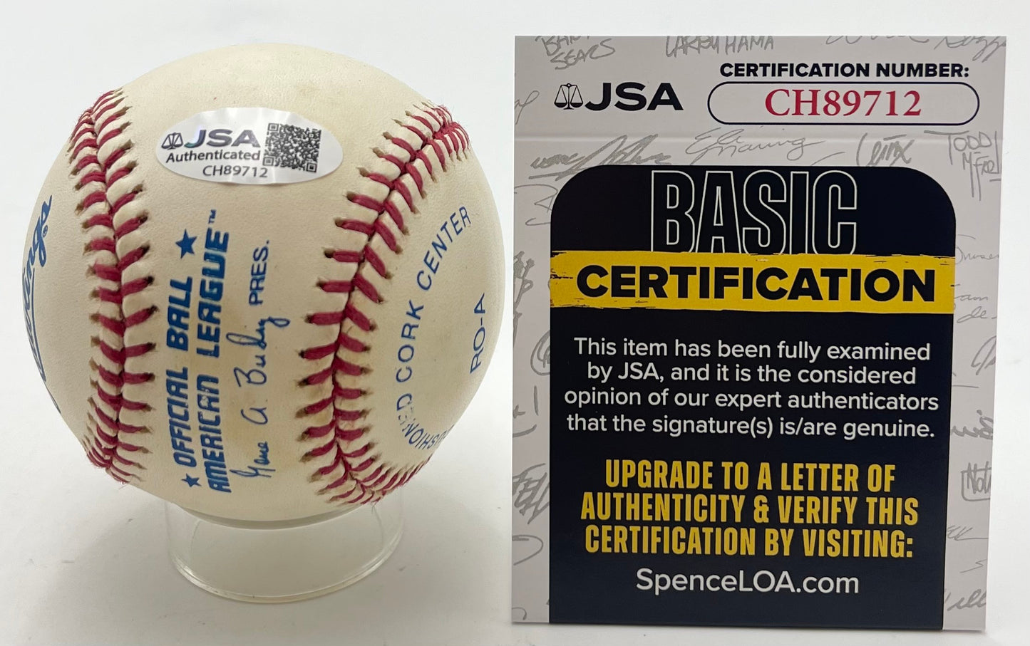 John Boog Powell Signed/Inscribed "1970 AL MVP" OAL Baseball Orioles JSA 201155