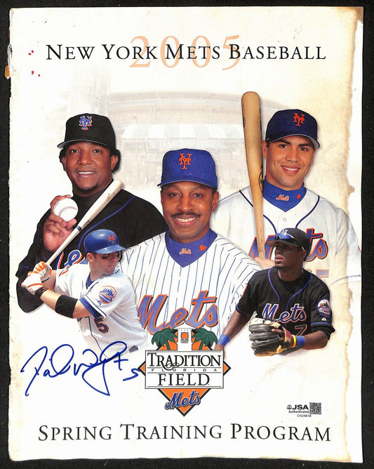 David Wright Signed 2005 Mets Spring Training Program Magazine Cover JSA 201166
