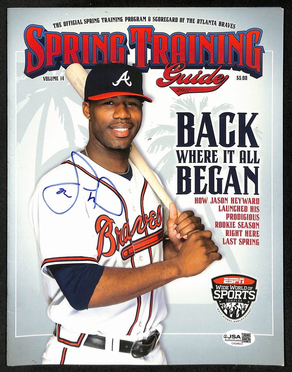 Jason Heyward Signed/Auto 2011 Braves Spring Training Program Magazine JSA 01170