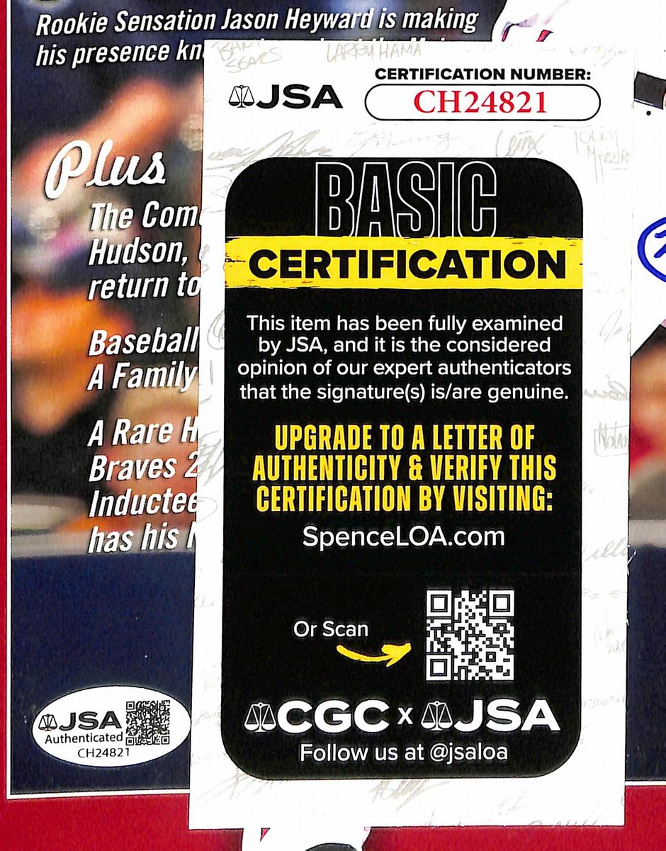 Jason Heyward Signed/Auto 2010 Atlanta Braves Game Program Magazine JSA 201169