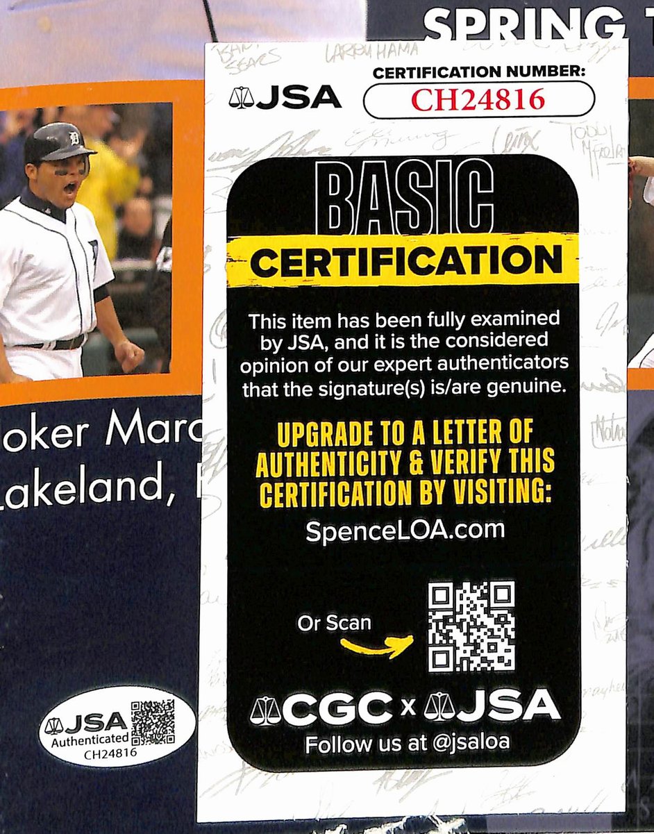 Ivan Rodriguez HOF Signed 2005 Tigers Spring Training Program Magazine JSA201164