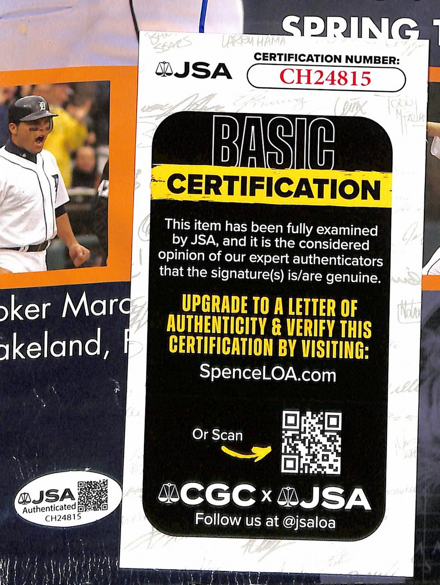 Ivan Rodriguez HOF Signed 2005 Tigers Spring Training Program Magazine JSA201165