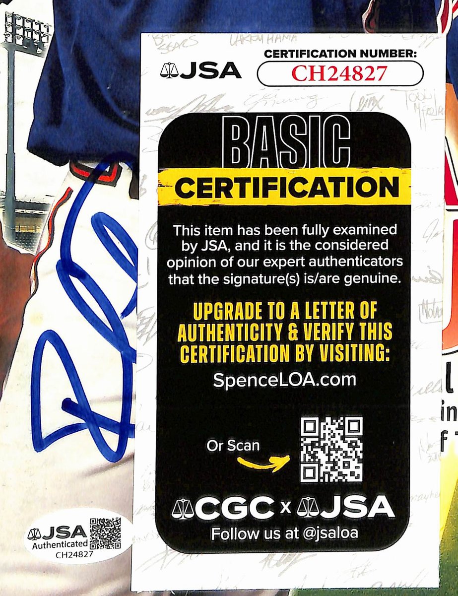 Furcal/Giles Dual- Signed/Auto 2004 Braves Spring Training Program JSA 201175