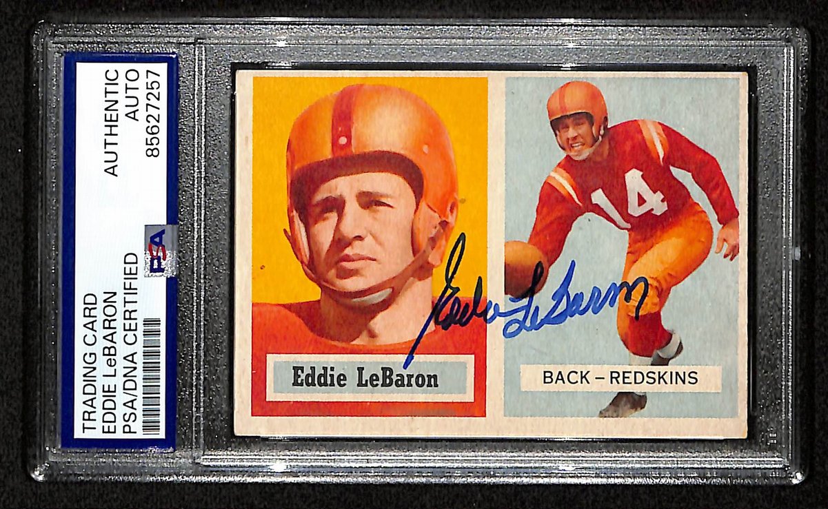 Eddie LeBaron Signed/Autographed 1957 TOPPS Card #1 Redskins PSA/DNA 201505
