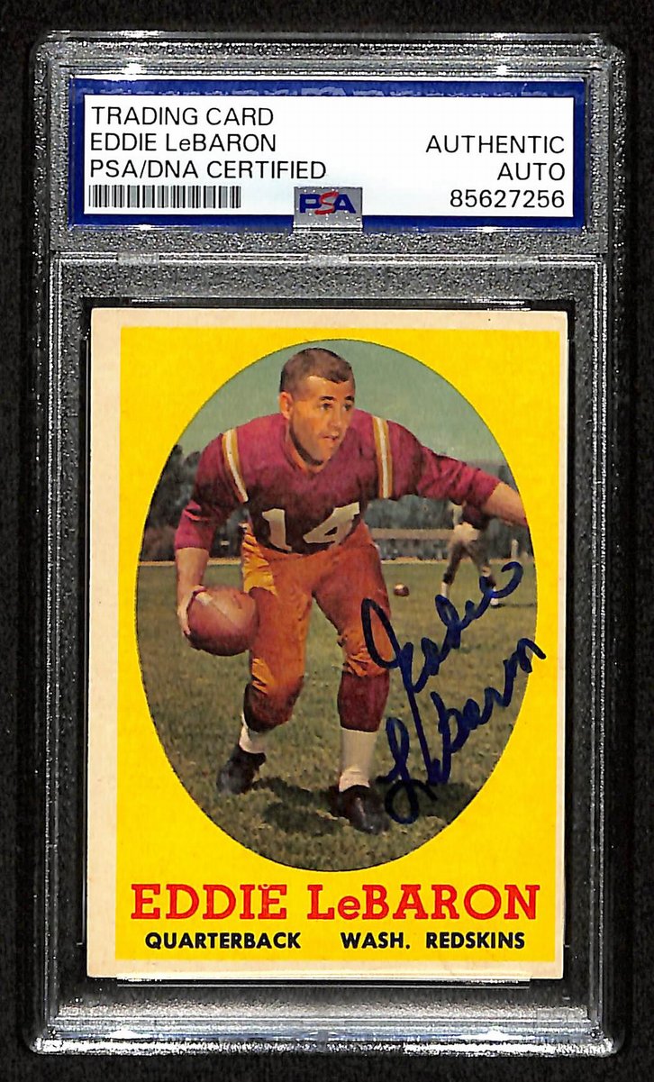 Eddie LeBaron Signed/Autographed 1958 TOPPS Card #112 Redskins PSA/DNA 201508