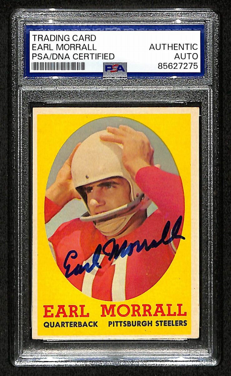Earl Morrall Signed 1958 TOPPS Card #57 Pittsburgh Steelers PSA/DNA 201510
