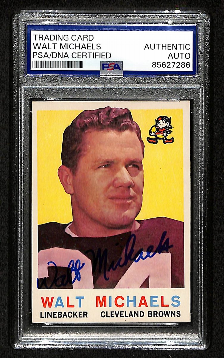 Walt Michaels Signed/Auto 1959 TOPPS Card #26 Cleveland Browns PSA/DNA 201513