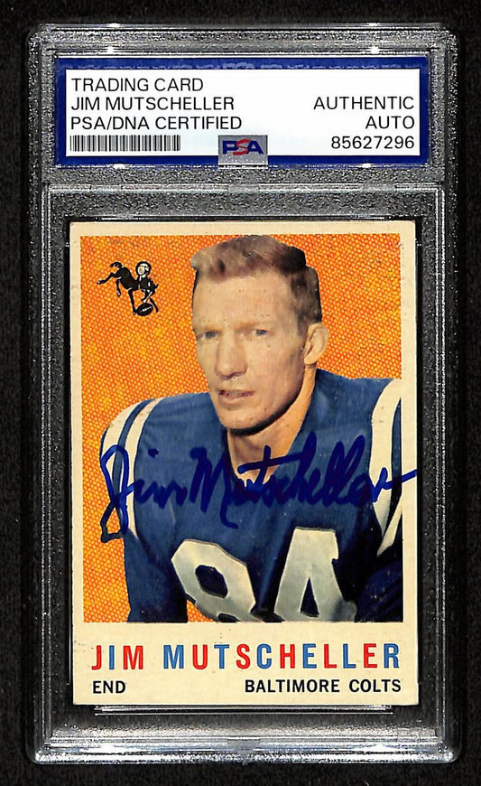 Jim Mutscheller Signed 1959 TOPPS Card #89 Cleveland Browns PSA/DNA 201514