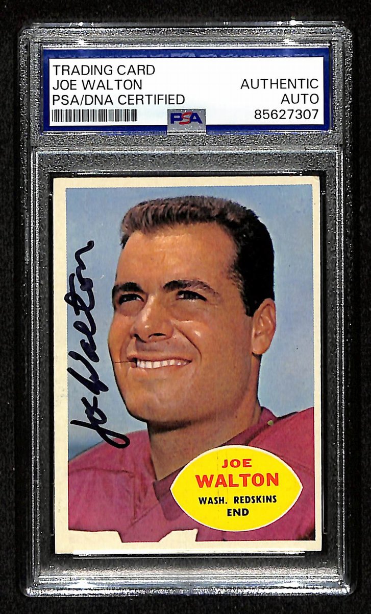 Joe Walton Signed 1960 TOPPS Card #127 Washington Redskins PSA/DNA 201518