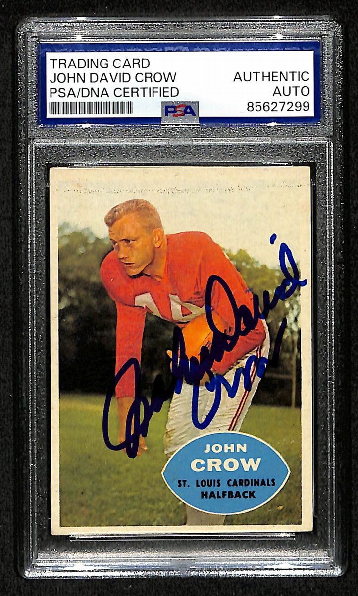 John Crow Signed 1960 TOPPS Card #105 St. Louis Cardinals PSA/DNA 201519