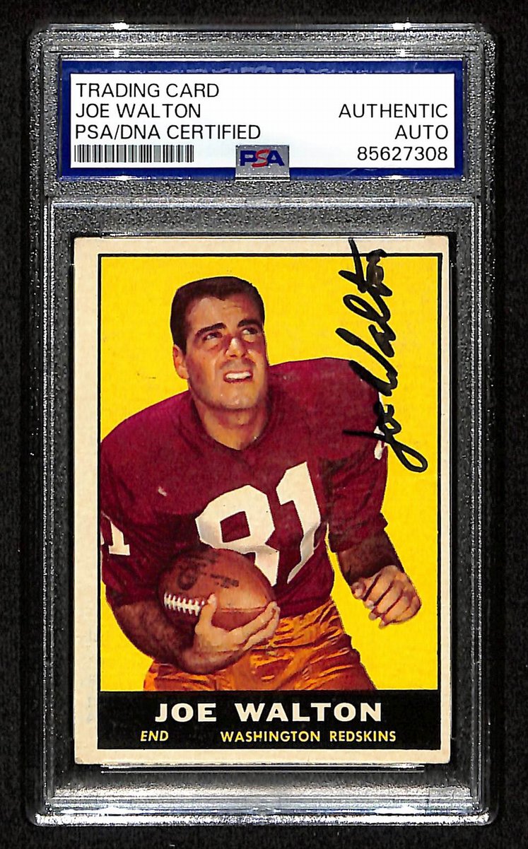 Joe Walton Signed 1961 TOPPS Card #126 Washington Redskins PSA/DNA 201525