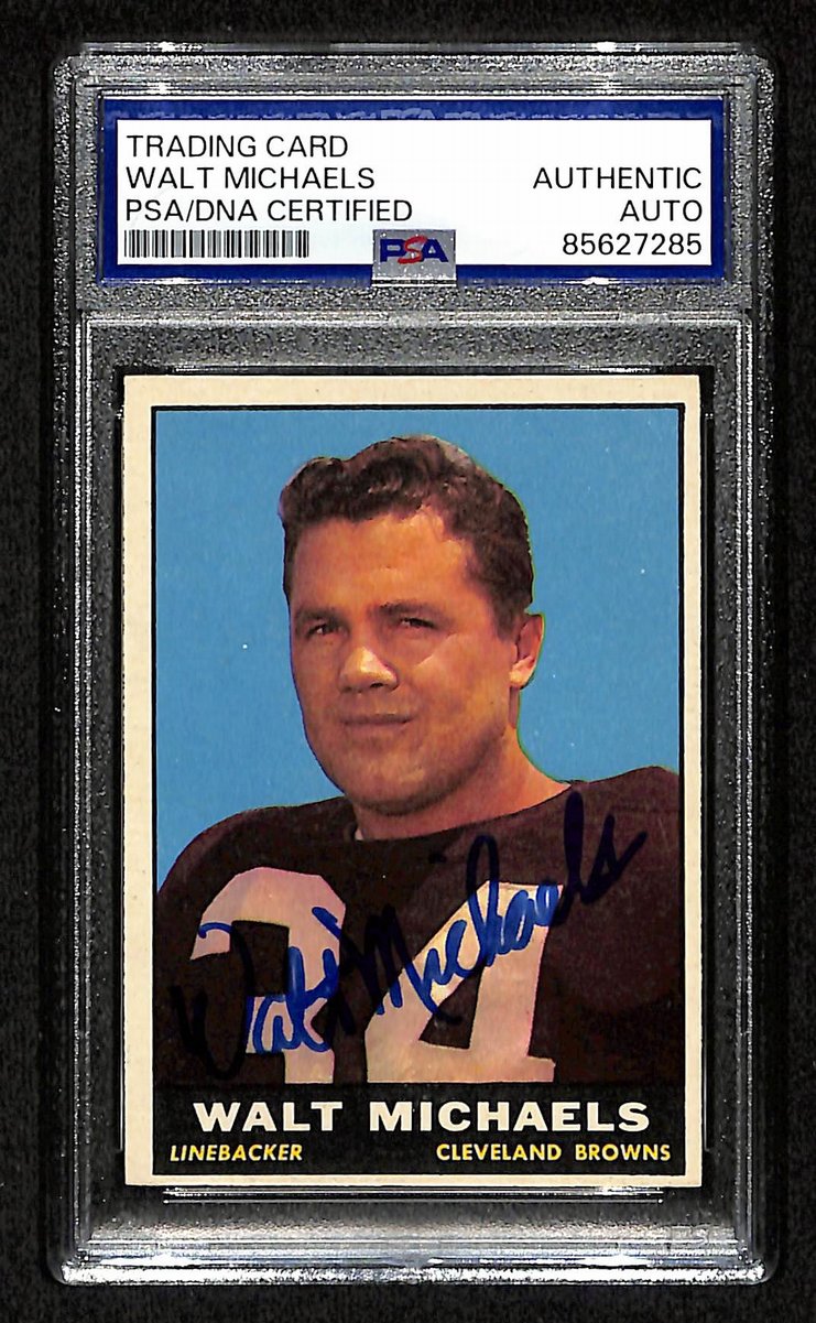 Walt Michaels Signed/Auto 1961 TOPPS Card #75 Cleveland Browns PSA/DNA 201526