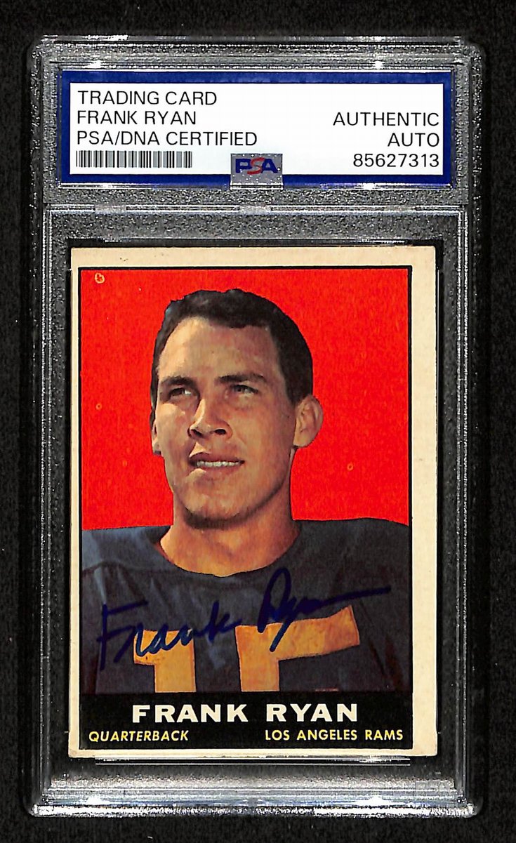 Frank Ryan Signed/Auto 1961 TOPPS Card #48 Los Angeles Rams PSA/DNA 201529