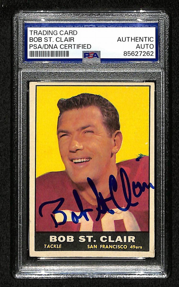 Bob St. Clair HOF Signed/Autographed 1961 TOPPS Card #63 49ers PSA/DNA 201530