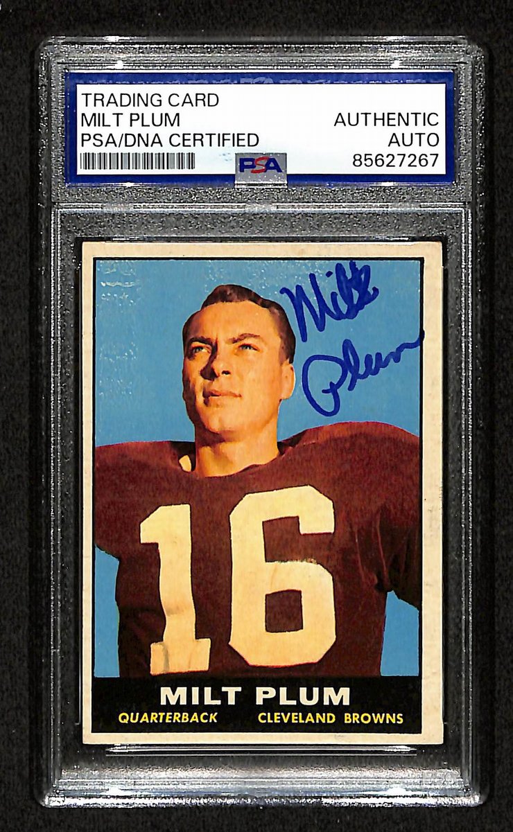 Milt Plum Signed/Auto 1961 TOPPS Card #68 Cleveland Browns PSA/DNA 201531