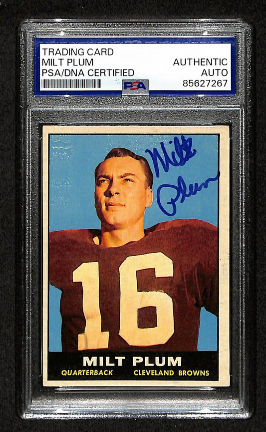 Milt Plum Signed/Auto 1961 TOPPS Card #68 Cleveland Browns PSA/DNA 201531