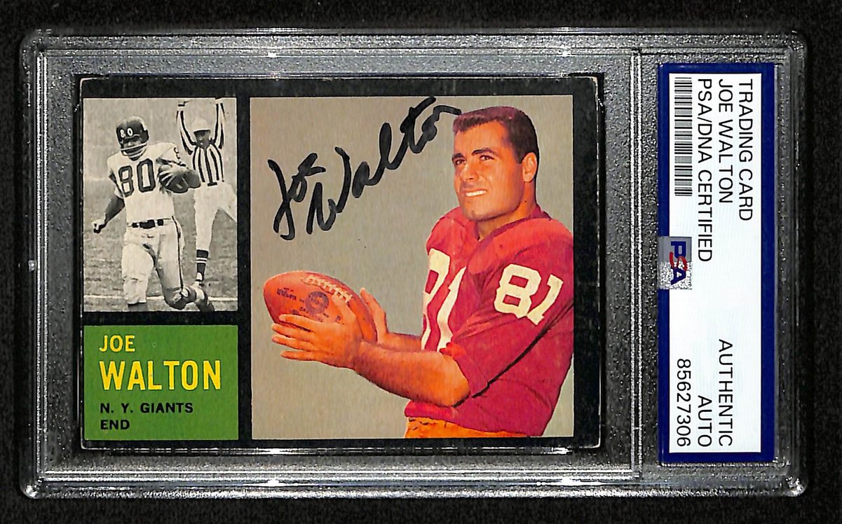 Joe Walton Signed 1962 TOPPS Card #103 Washington Redskins PSA/DNA 201534