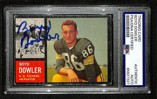 Boyd Dowler Signed 1962 TOPPS Card #71 Green Bay Packers PSA/DNA 201535