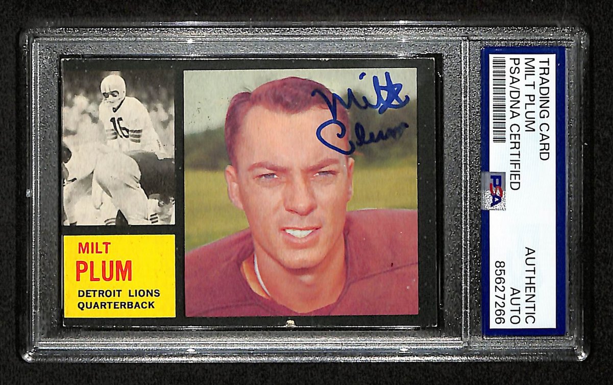 Milt Plum Signed/Autographed 1962 TOPPS Card #50 Detroit Lions PSA/DNA 201540