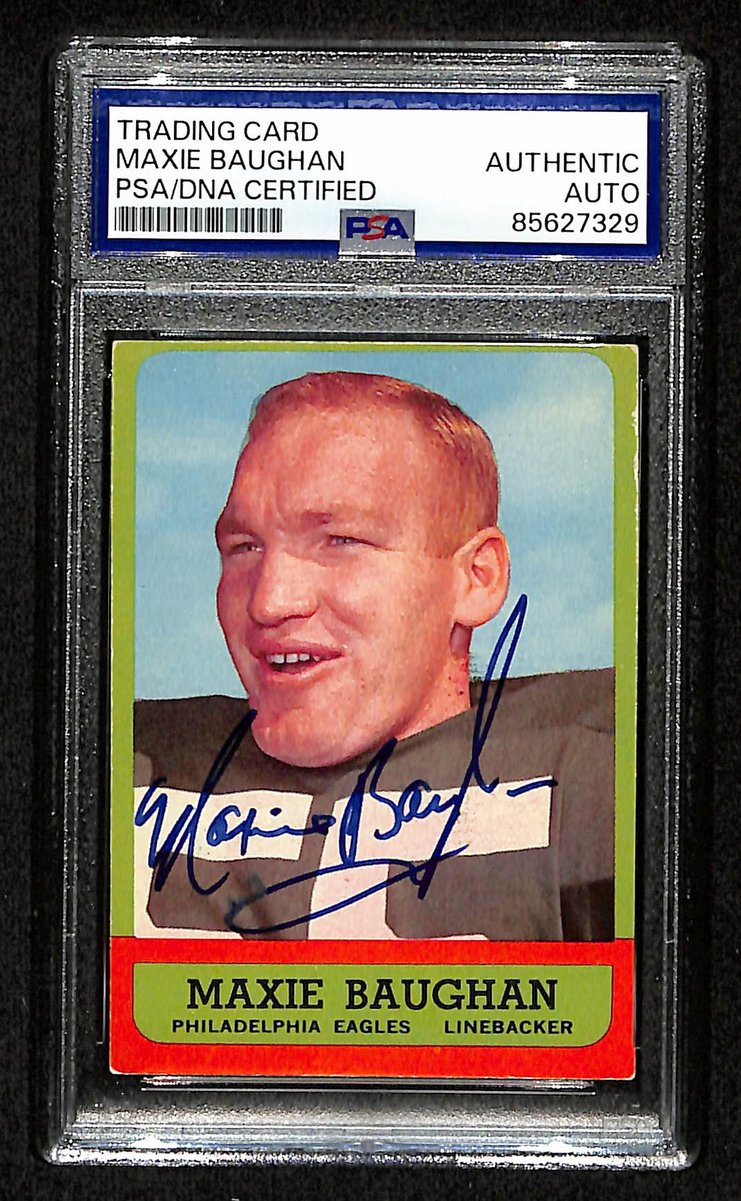 Maxie Baughan Signed/Auto 1963 TOPPS Card #118 Eagles PSA/DNA 201544
