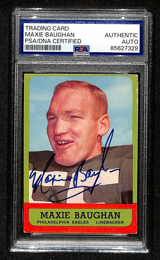 Maxie Baughan Signed/Auto 1963 TOPPS Card #118 Eagles PSA/DNA 201544