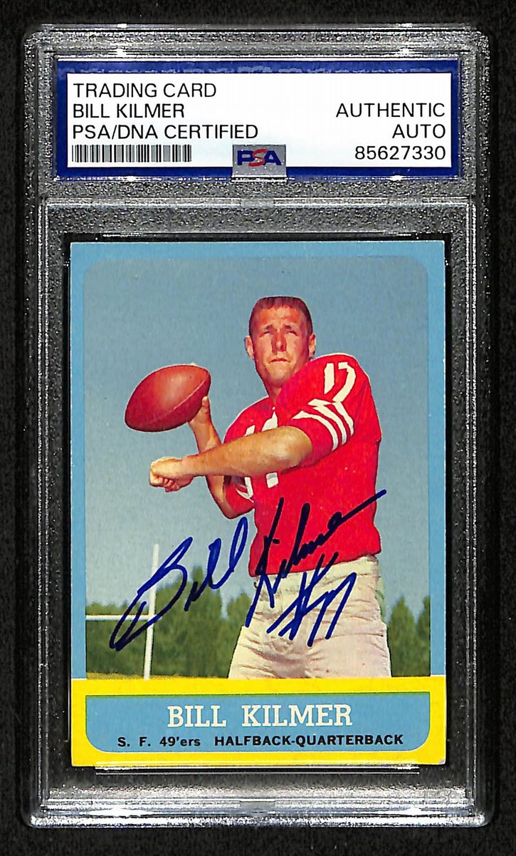 Bill Kilmer Signed/Auto 1963 TOPPS Card #136 San Francisco 49ers PSA/DNA 201545