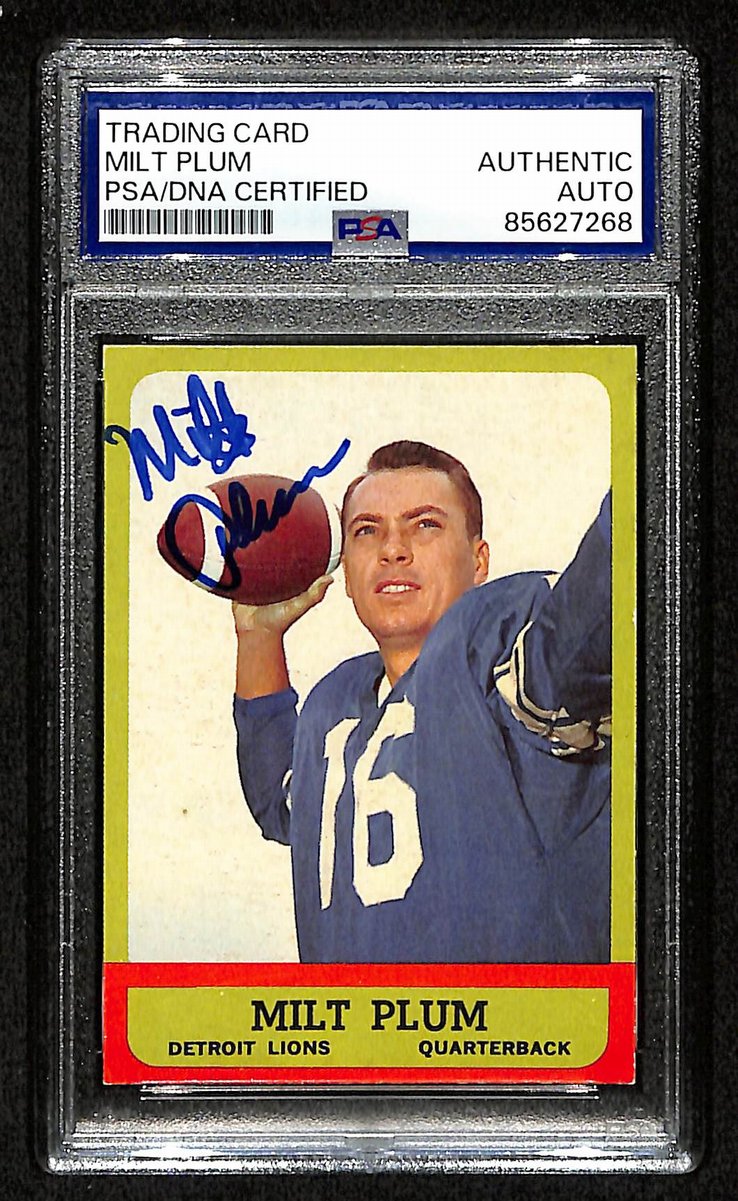 Milt Plum Signed/Autographed 1963 TOPPS Card #25 Detroit Lions PSA/DNA 201547