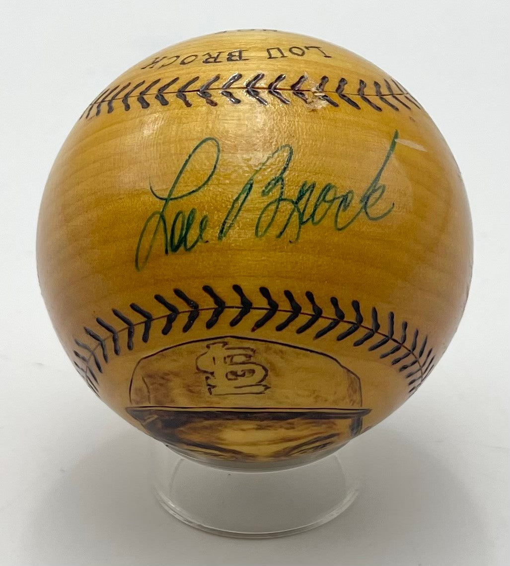 Lou Brock HOF Signed/Auto HOF Photo Baseball St. Louis Cardinals JSA 201145