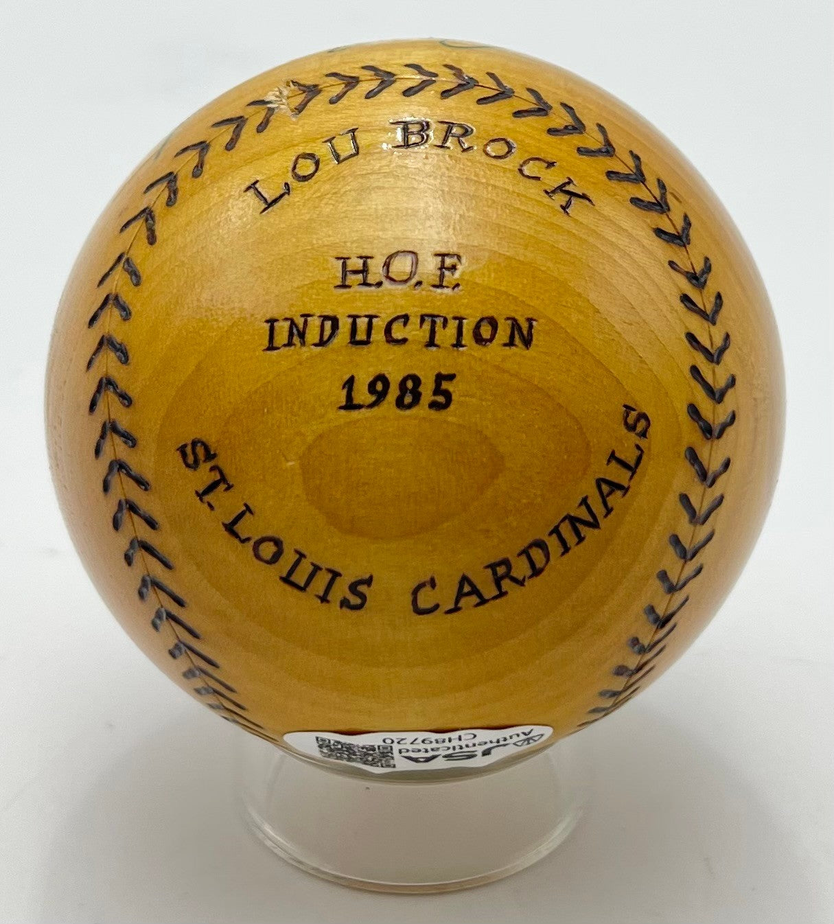 Lou Brock HOF Signed/Auto HOF Photo Baseball St. Louis Cardinals JSA 201145