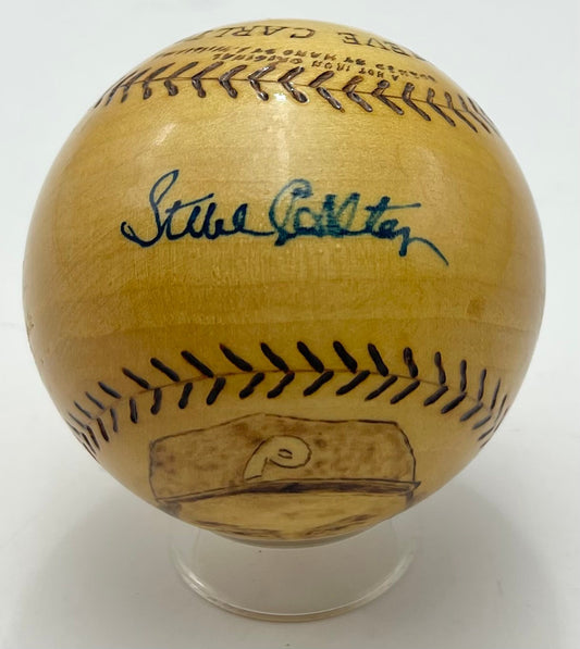 Steve Carlton HOF Signed HOF Photo Baseball Philadelphia Phillies JSA 201146