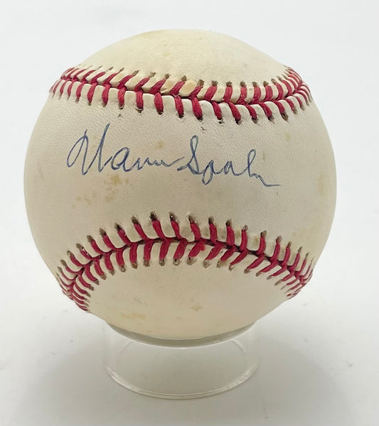 Warren Spahn HOF Signed/Auto ONL Baseball Milwaukee Braves JSA 201116