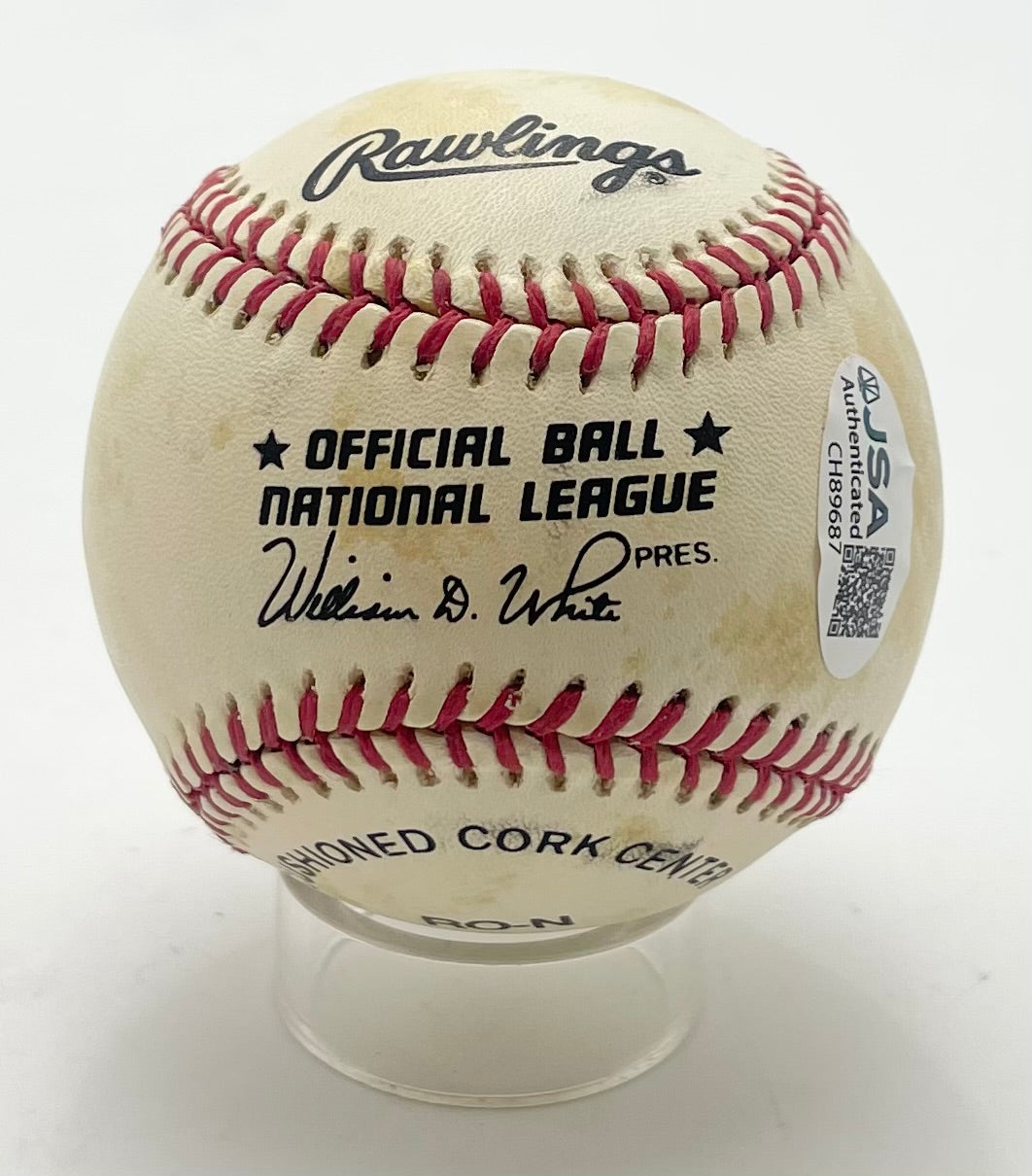 Warren Spahn HOF Signed/Auto ONL Baseball Milwaukee Braves JSA 201116