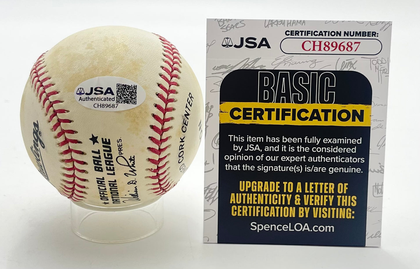 Warren Spahn HOF Signed/Auto ONL Baseball Milwaukee Braves JSA 201116