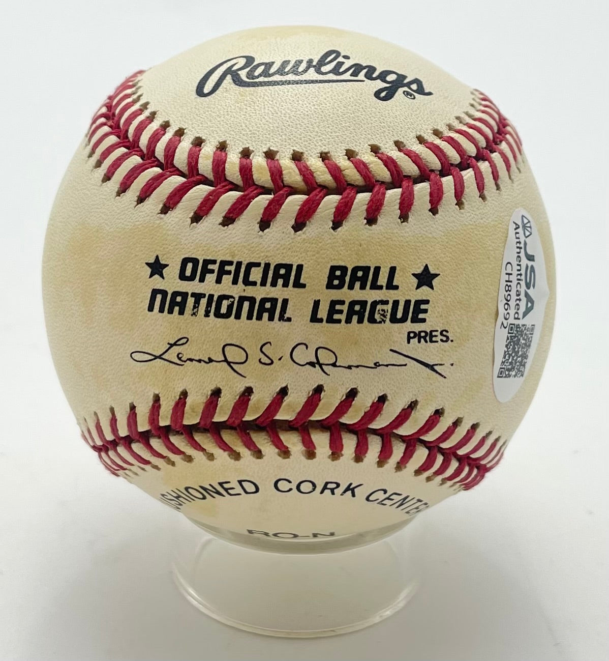 Richie Ashburn HOF Signed/Inscr ONL Baseball Philadelphia Phillies JSA 201117