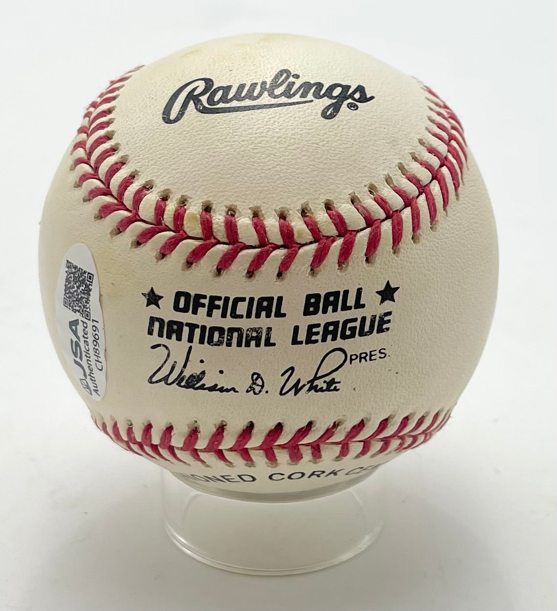 Enos Slaughter HOF Signed/Auto ONL Baseball Milwaukee Braves JSA 201119