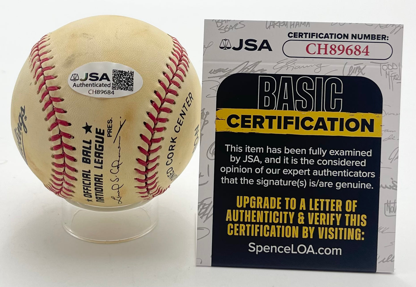 Duke Snider HOF Signed/Auto ONL Baseball Brooklyn Dodgers JSA 201122