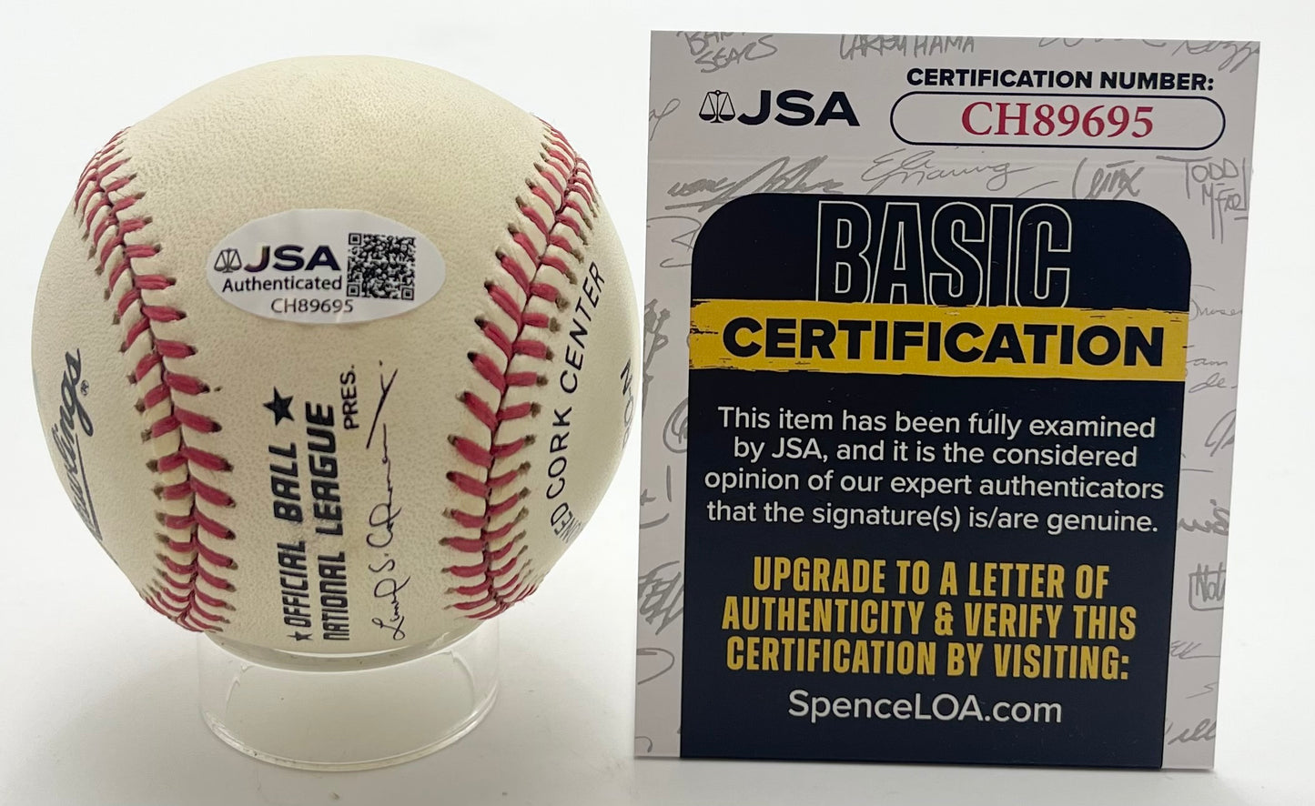 Gene Mauch Signed/Autographed ONL Baseball Brooklyn Dodgers JSA 201130