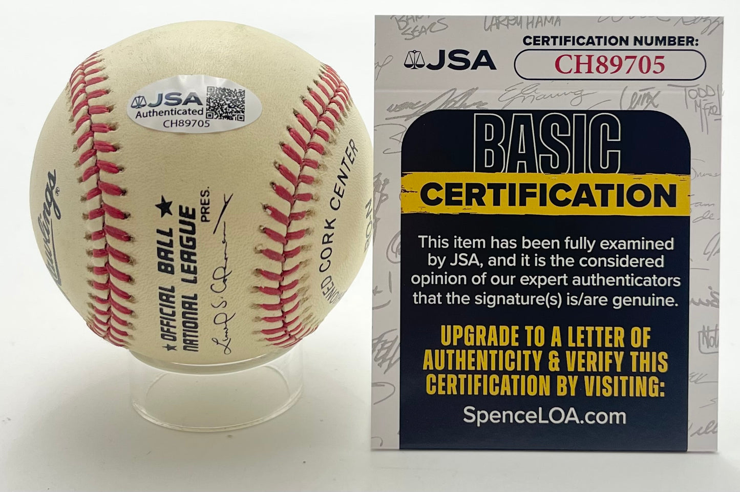 Andy Pafko Signed/Autographed ONL Baseball Brooklyn Dodgers JSA 201131