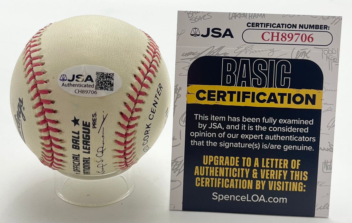 Fred Kipp Signed/Autographed ONL Baseball Brooklyn Dodgers JSA 201134