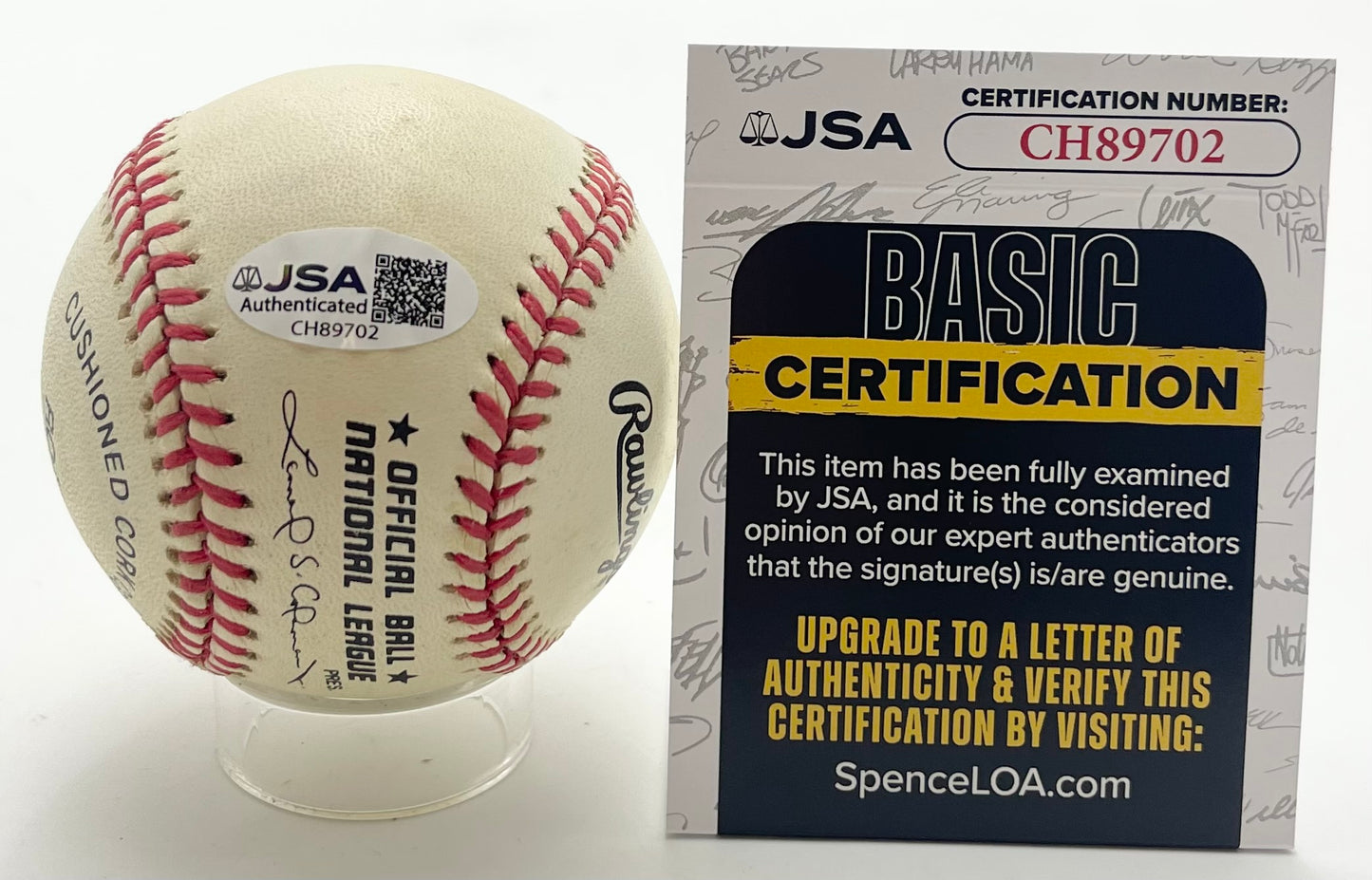 Sam Nahem Signed/Autographed ONL Baseball Brooklyn Dodgers JSA 201135