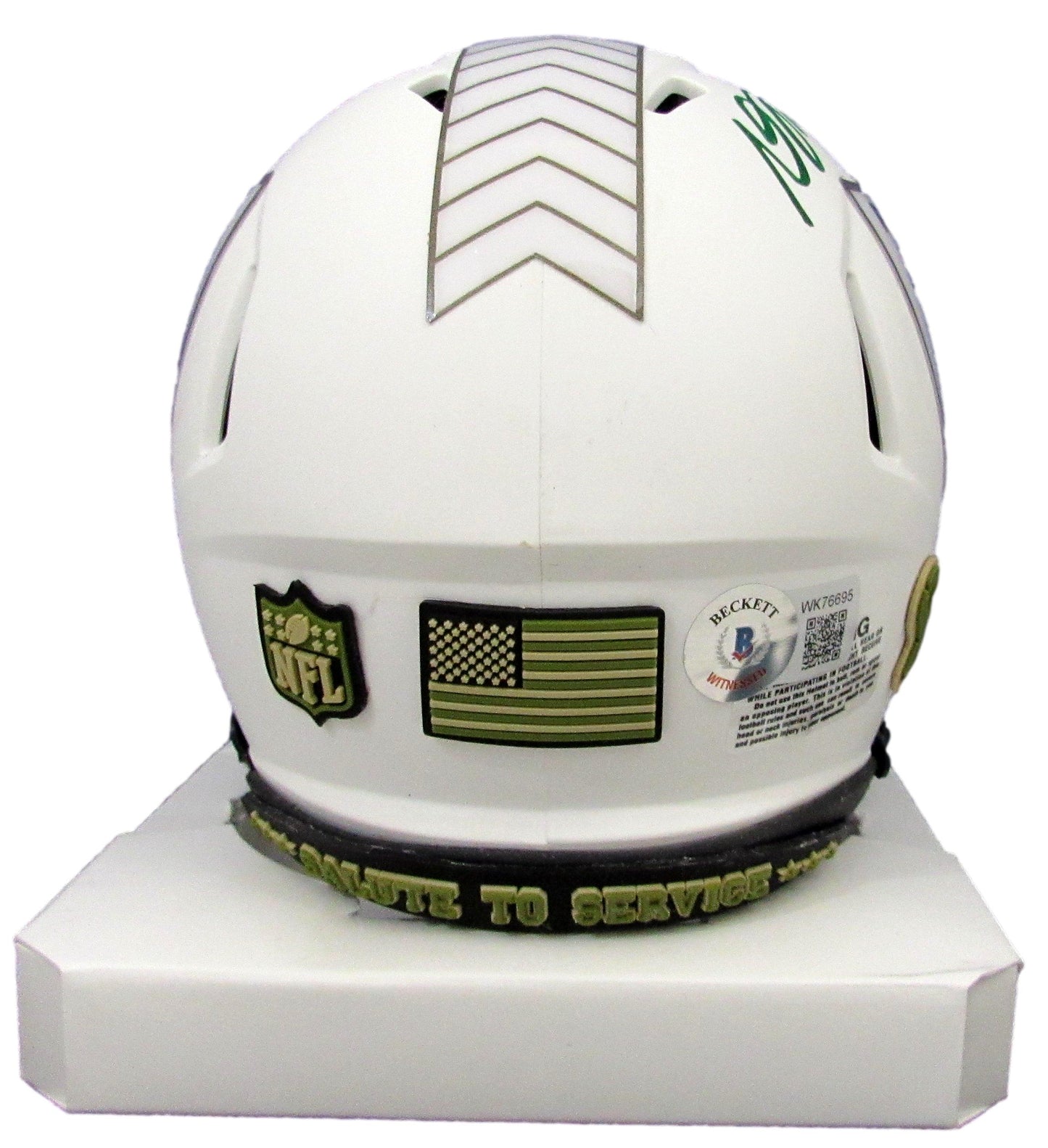 Davante Adams Signed/Auto Raiders Salute to Service Mini Helmet Beckett 200939