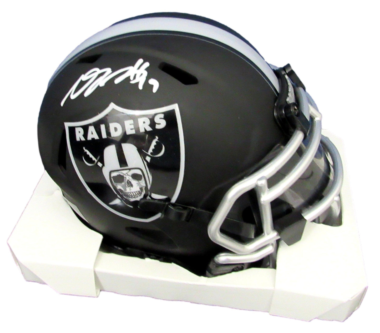 Davante Adams Signed/Auto Raiders Black Eclipse Mini Helmet Beckett 200940