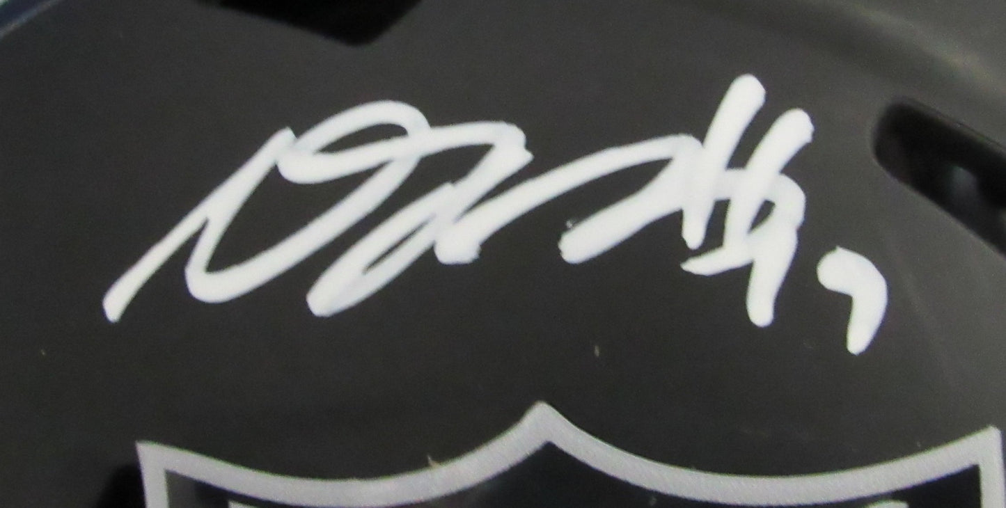 Davante Adams Signed/Auto Raiders Black Eclipse Mini Helmet Beckett 200940