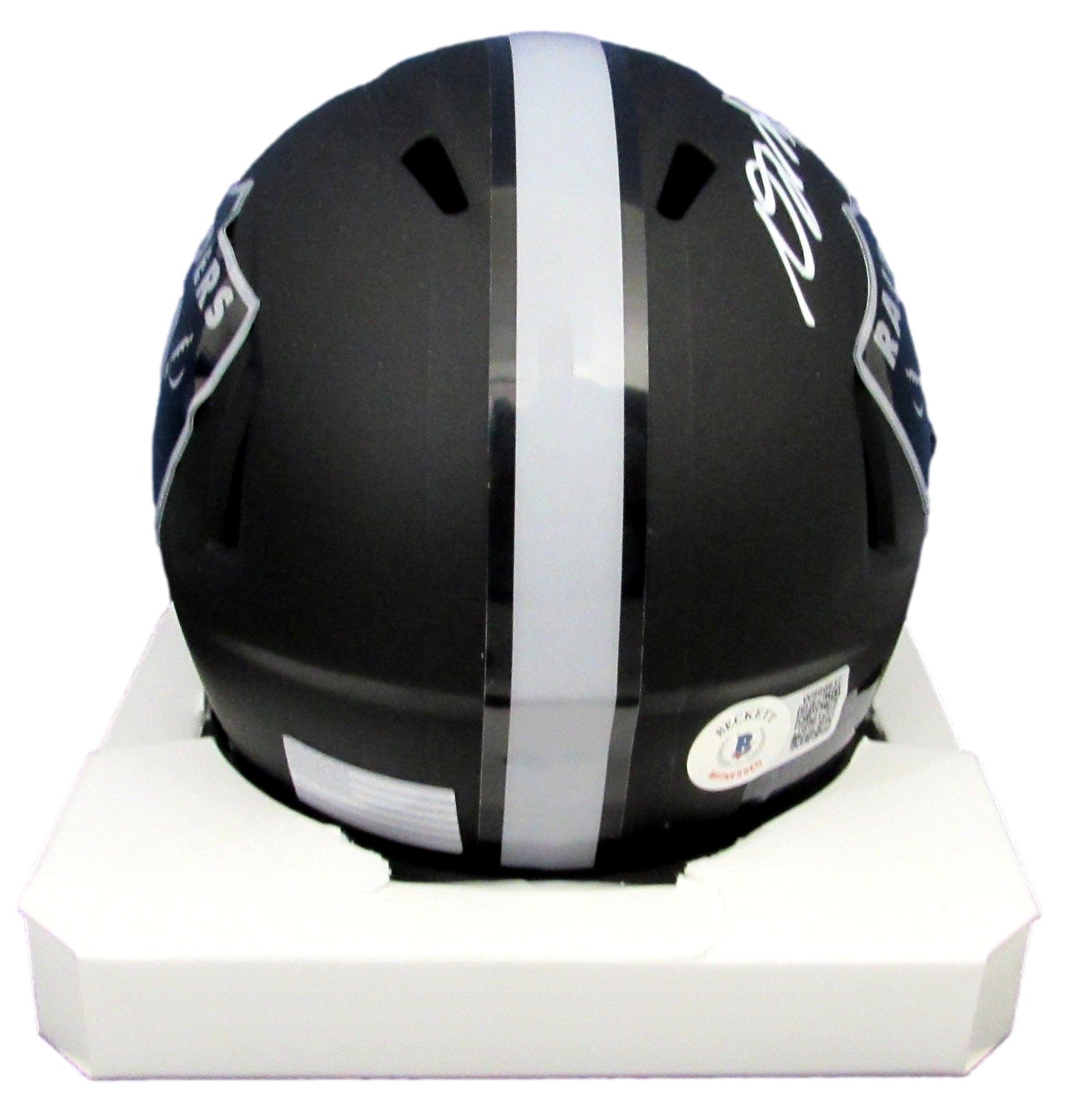 Davante Adams Signed/Auto Raiders Black Eclipse Mini Helmet Beckett 200940