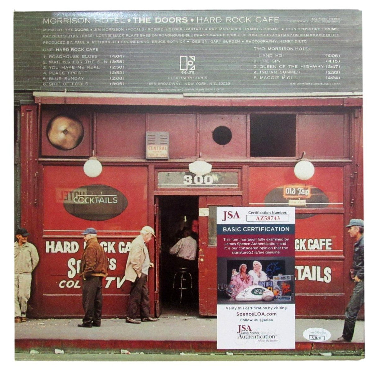 Henry Diltz Photographer Signed/Auto The Doors Morrison Hotel Album JSA 201217