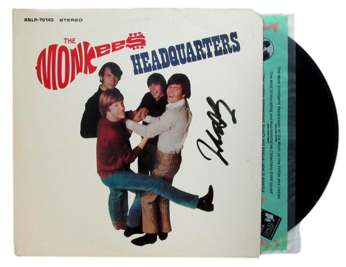Mickey Dolenz Signed/Auto The Monkees Headquarters Album LP Vinyl JSA 201219