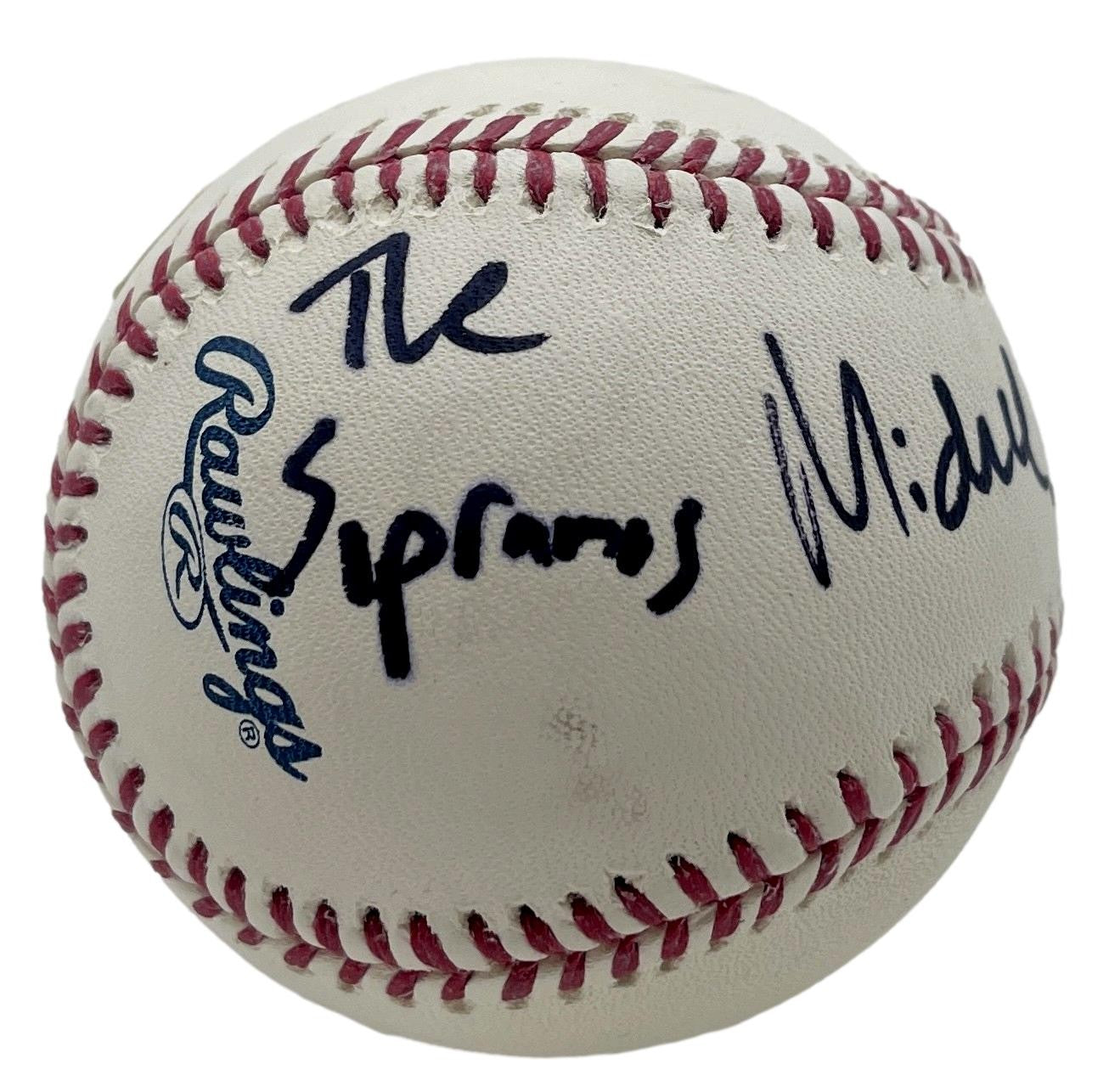 Michael Imperioli Signed/Inscribed OML Baseball "Christopher Soprano" JSA 201191
