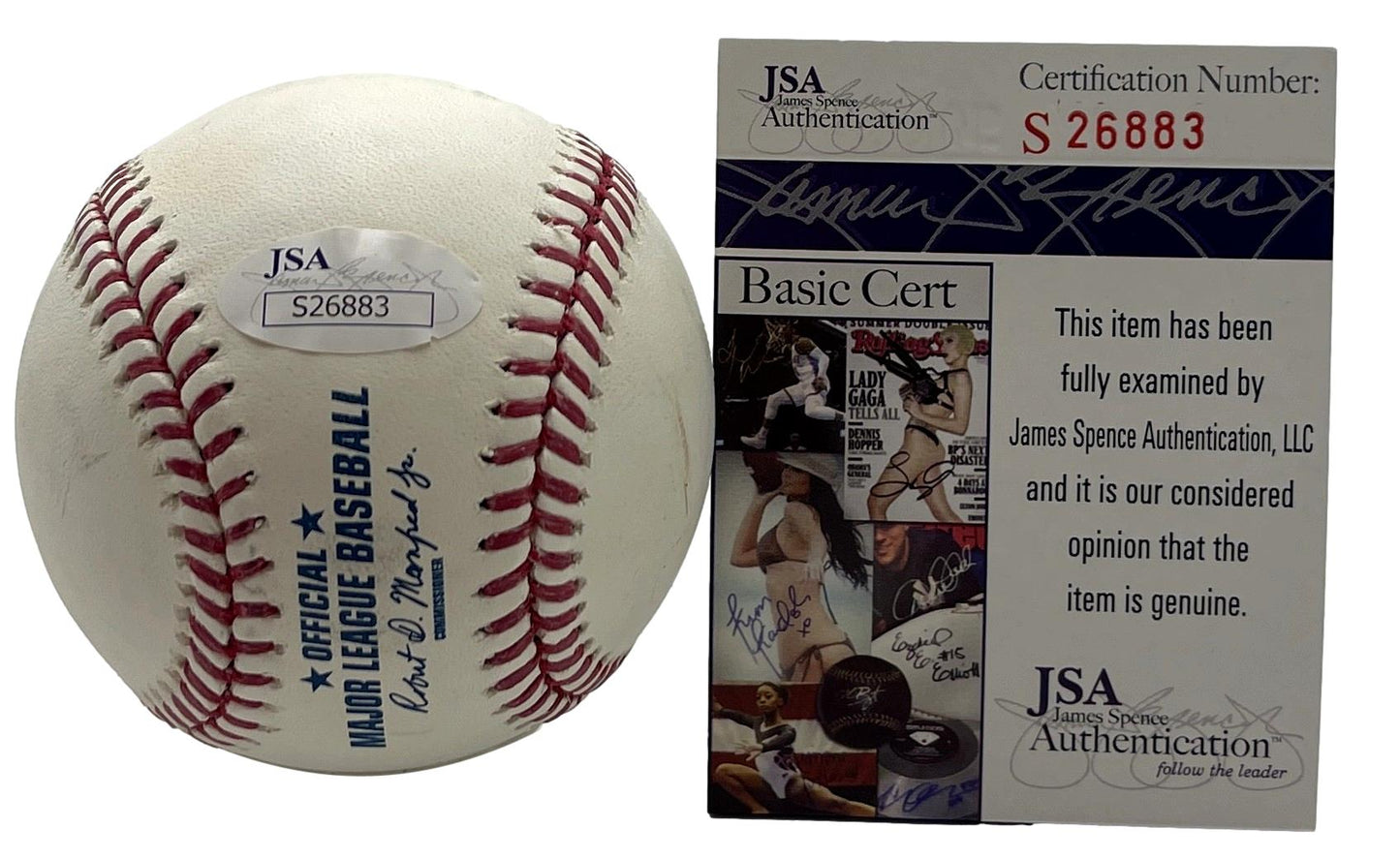 Hulk Hogan Signed/Autographed OML Baseball WWF Champ JSA 201193