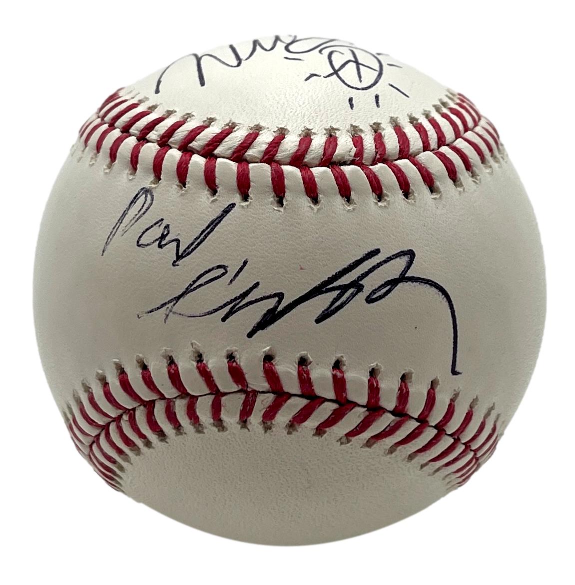Paul Shaffer/Will Lee Signed OML Baseball World's Most Dangerous Band JSA 201194